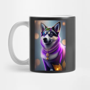 Make a statement with eye-catching Glowing Pomsky design Mug